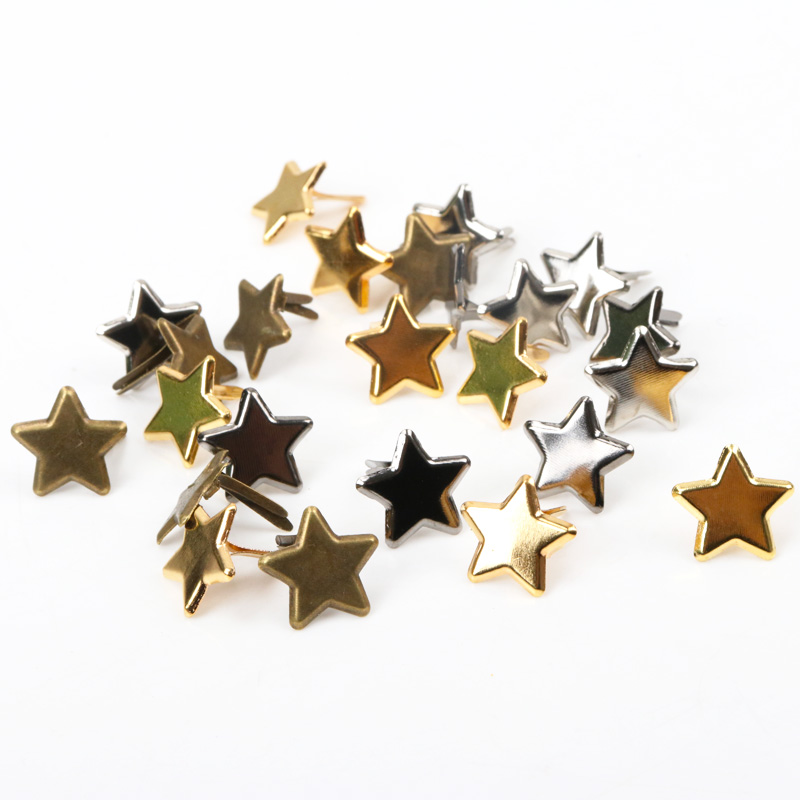 Embellishments For Scrapbooking - 50pcs Mixed Metal Star Brad Studs