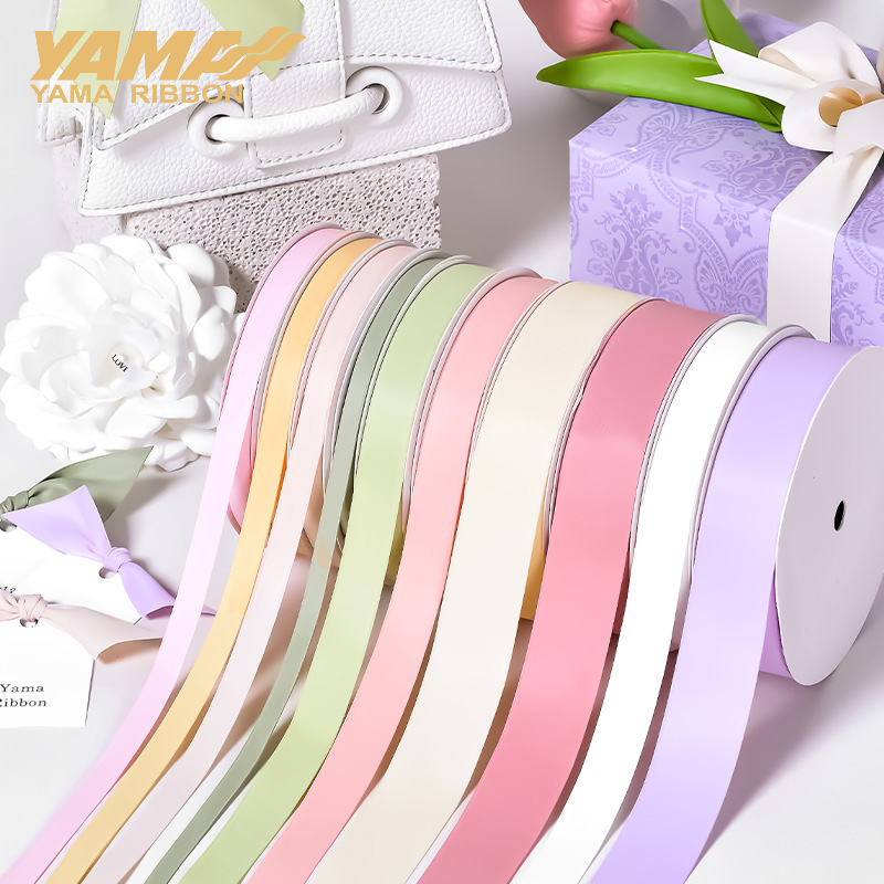 Velvet Ribbon Roll - YAMA Polyester Silky Matte Ribbons 25yards/roll