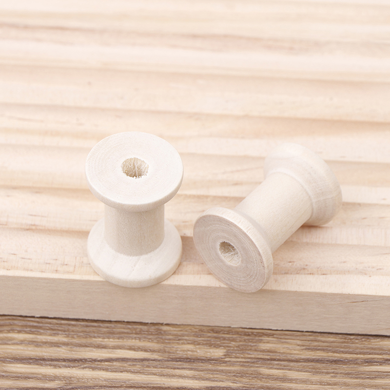 10Pc Vintage Wooden Spools DIY - Organza Ribbon Spool ulasan dan harga