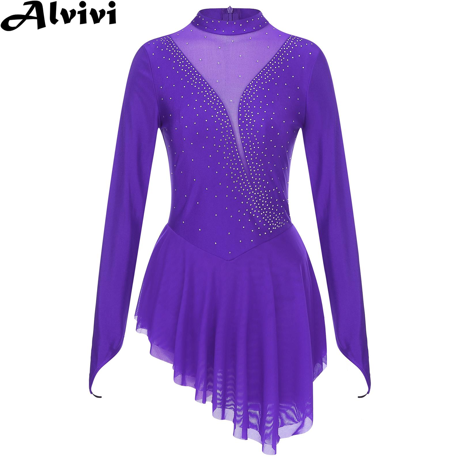 Women Figure Ice Skating Gymna - Rhinestone Banding Trim ulasan dan harga