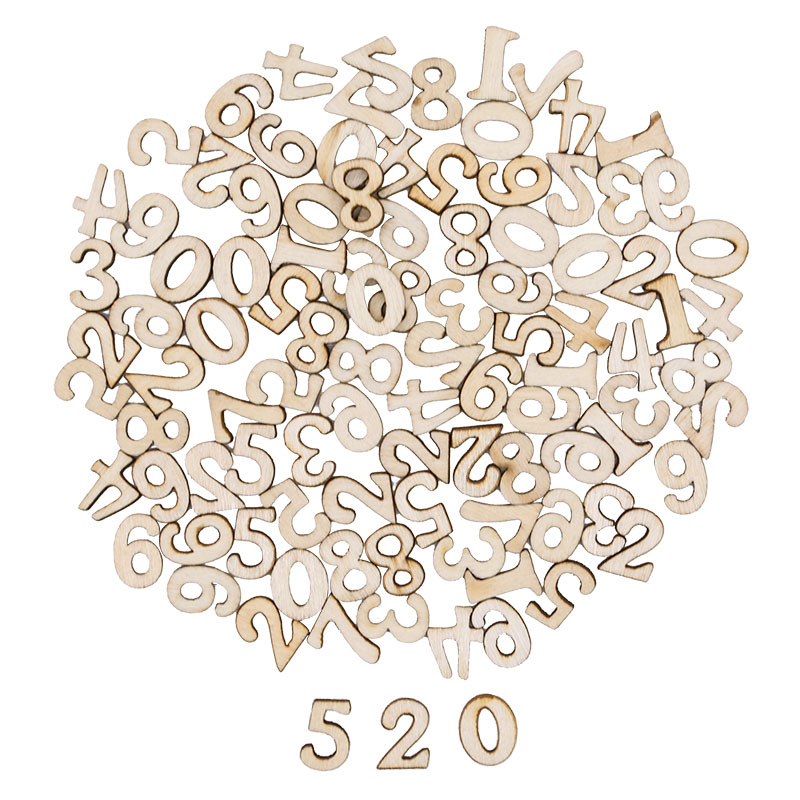 100pcs Letters Wooden Alphabet - Embellishments For Scrapbooking ulasan dan harga
