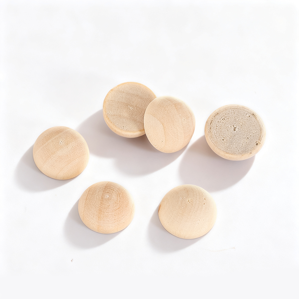 100/150/200pcs 15mm Half Wood  - Embellish Craft ulasan dan harga