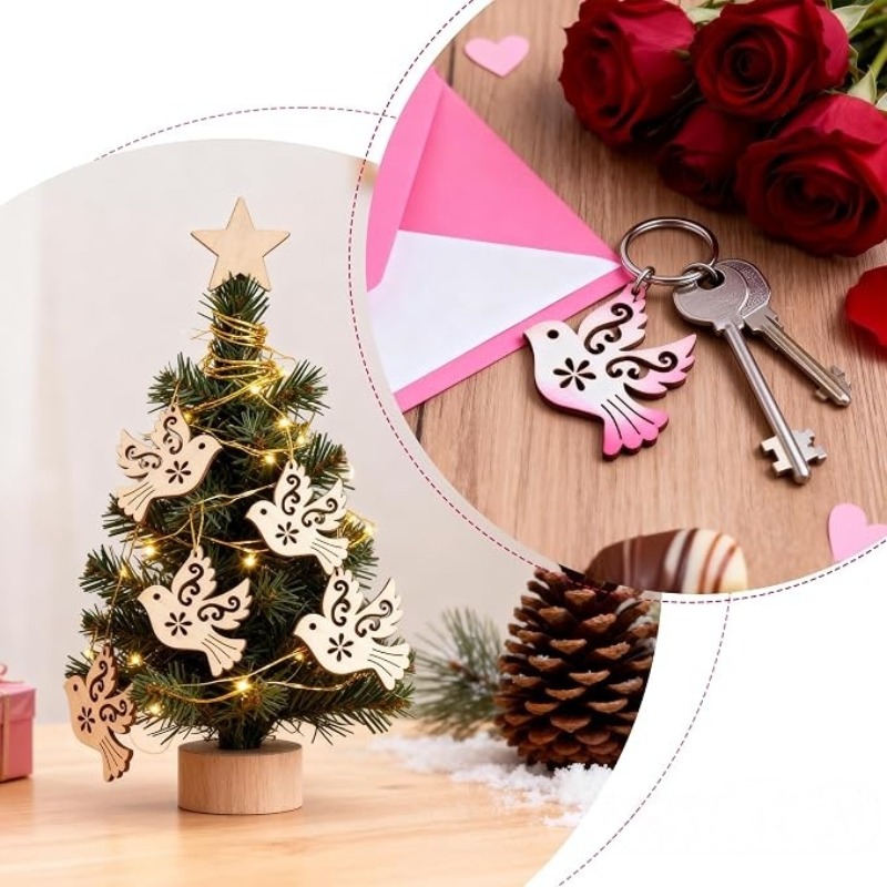 50pcs Unfinished Wooden Peace  - Embellish Craft ulasan dan harga