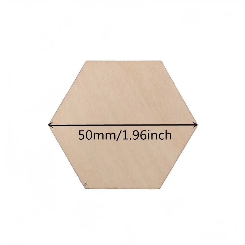 10-120mm Wooden Hexagon Blank  - Embellish Craft ulasan dan harga