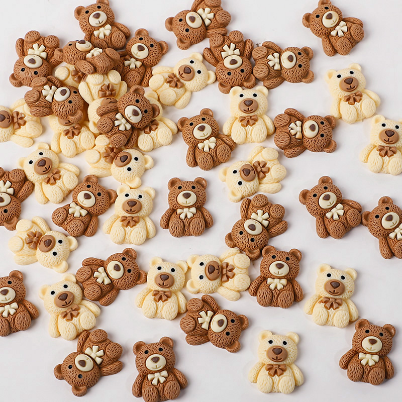 10/30/50pcs Resin Teddy Bear C - Embellishments For Scrapbooking ulasan dan harga