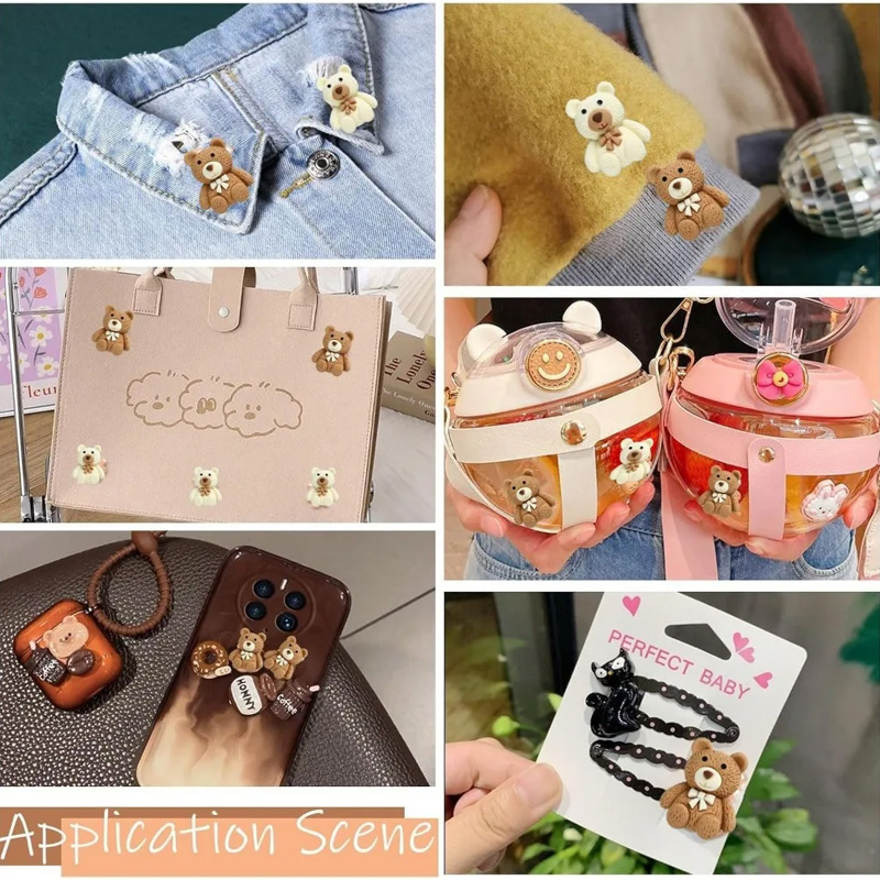 10/30/50pcs Resin Teddy Bear C - Embellishments For Scrapbooking ulasan dan harga
